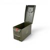 Image 2 : Military Metal Ammo Can, Approx 11" X 7" X 6", ODG