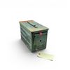 Image 1 : Military Metal Ammo Can, Approx 11" X 7" X 6", ODG