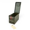 Image 2 : Military Metal Ammo Can, Approx 11" X 7" X 6", ODG