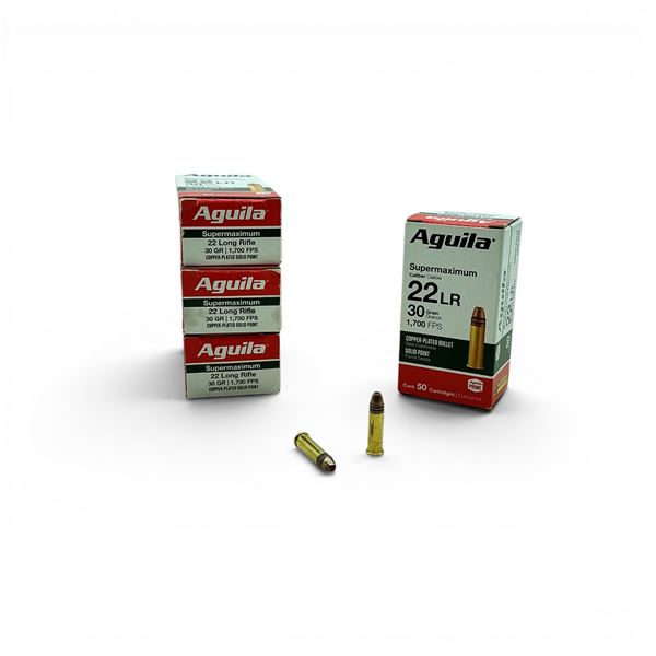Aguila Super Maximum, 22 LR 30 Grain CP Ammunition, 200 Rounds