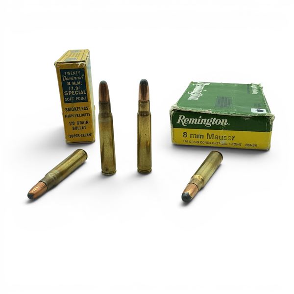 Assorted 8mm Mauser, Ammunition 40 Rounds