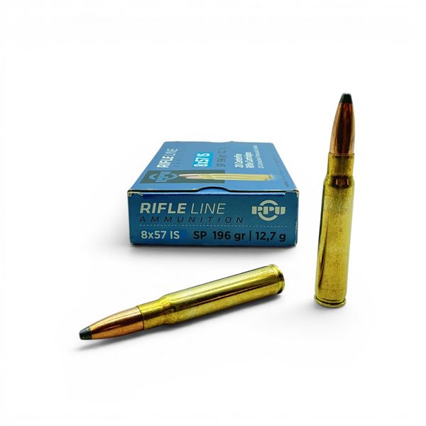 PPU Rifle Line 8x57 IS 196 Grain SP ammunition, 20 Rounds