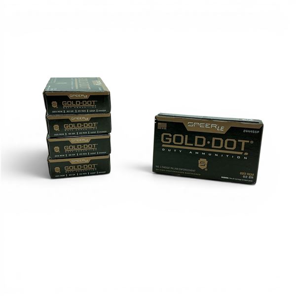 Speer Gold Dot 223 Rem 62 Grain GDSP Ammunition 100 Rounds