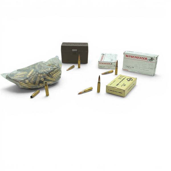 Reloaded 7.62x51 60 Rounds, 7mm-08 Ammunition 50 Rounds in MTM Brown Case
