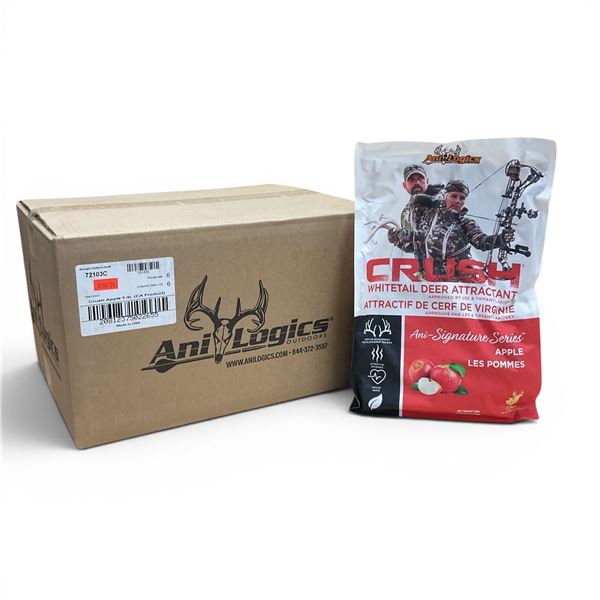 Ani Logics Signature Series 'Crush' Whitetail Deer Attractant in Apple, 5 Lb Bags X Case of 6