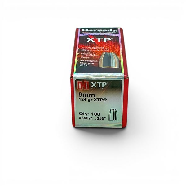 Hornady 9mm (.355"), 124 Grain XTP Projectiles, 100 Qty