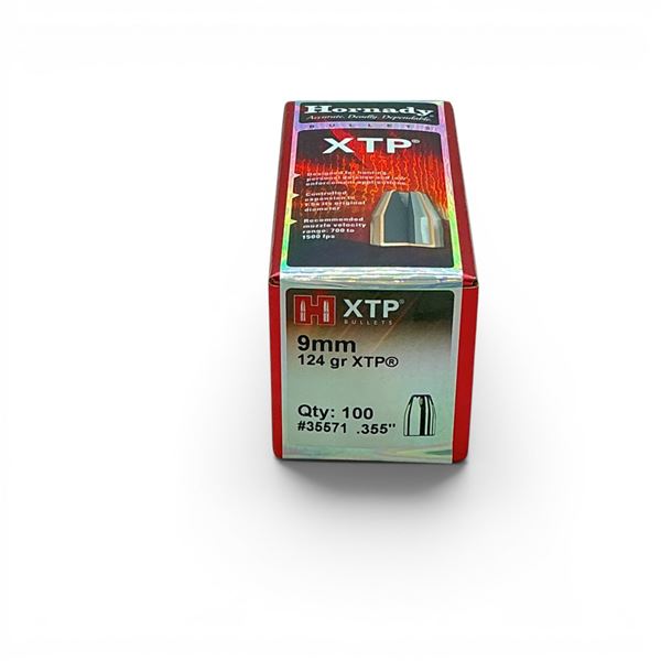 Hornady 9mm (.355"), 124 Grain XTP Projectiles, 100 Qty