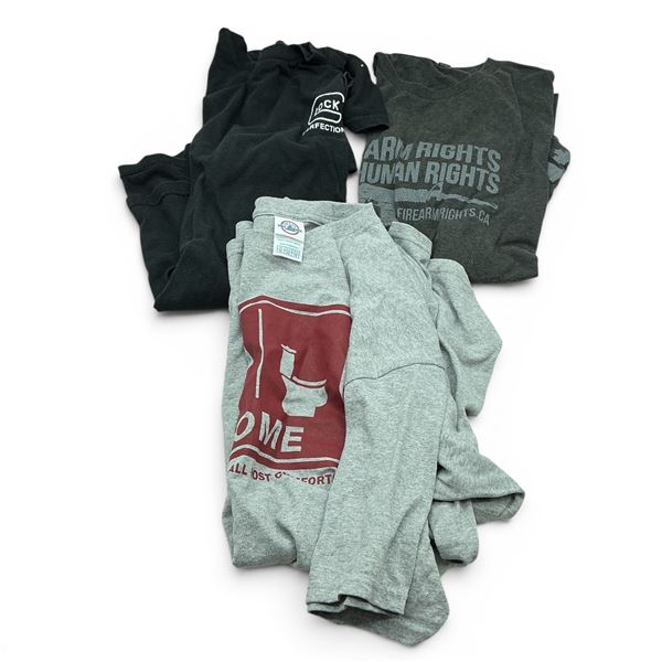 Firearm Rights, Bathroom and Glock TShirts Size XL