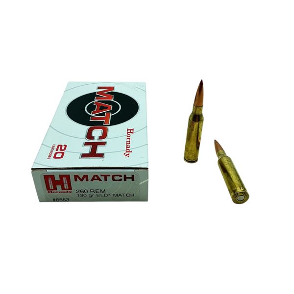 Hornady Match 260 Rem, 130 Grain ELD Match, 20 Rounds