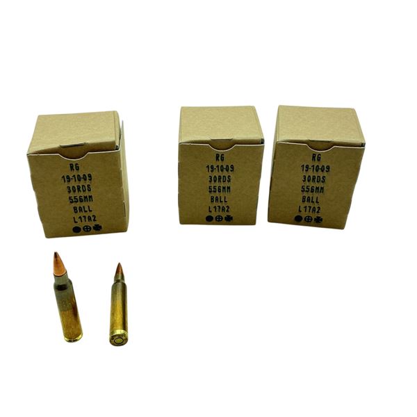 British Made 5.56 mm, FMJ Ball Ammunition, 90 Rounds