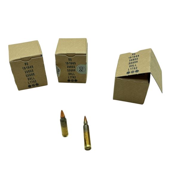 British Made 5.56 mm, FMJ Ball Ammunition, 90 Rounds
