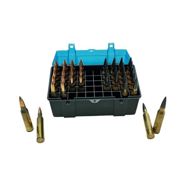 Assorted 338 Lapua Ammunition, 40 Rounds in Plano Ammo Case