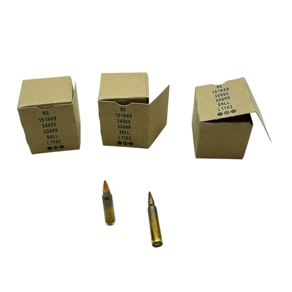 British Made 5.56mm, FMJ Ball Ammunition, 90 Rounds
