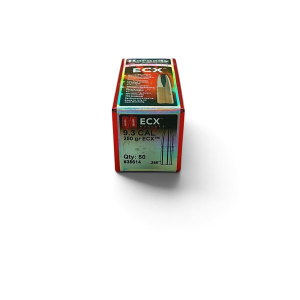 Hornady 9.3 Cal (.366"), 250 Grain ECX Projectiles, 50 QTY