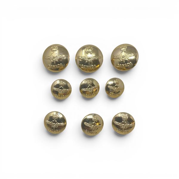 Assorted RCAF Buttons X 9