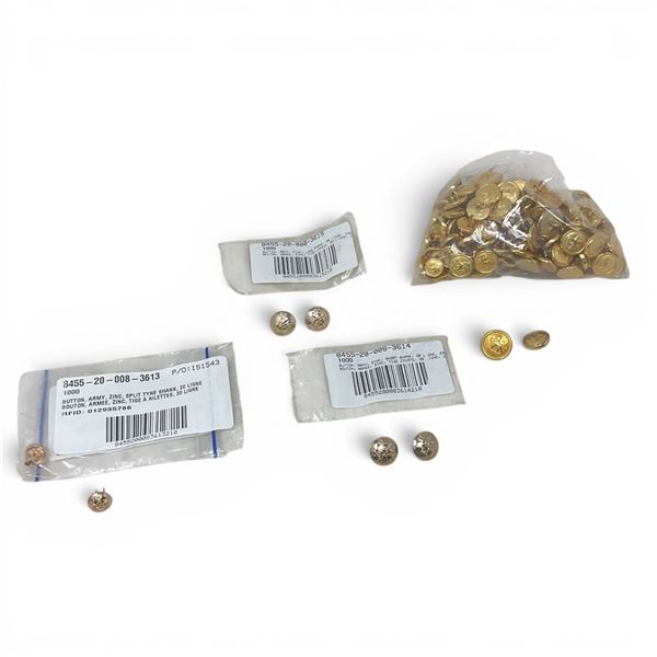 Canadian Army Lion Leaf Buttons, X 140