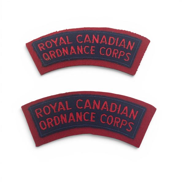 Royal Canadian Ordnance Corps Shoulder Flashes x 2