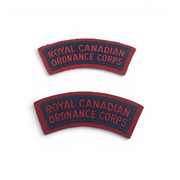Royal Canadian Ordnance Corps Shoulder Flashes x 2