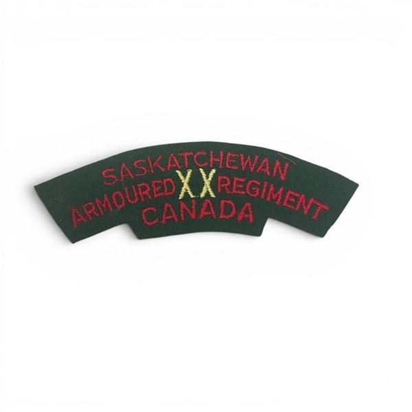 XX (20th) Saskatchewan Armoured Regiment Shoulder Flash
