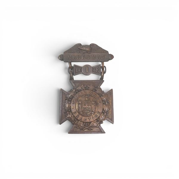 Antique New York Small Arms Practice Marksmanship Medal By Tiffany's