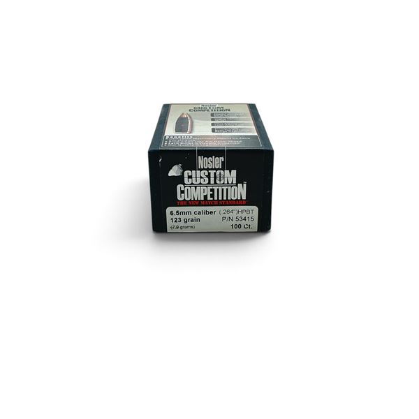 Nosler Custom Competition 6.5mm (.264") 123 Grain HPBT Projectiles, 100 QTY