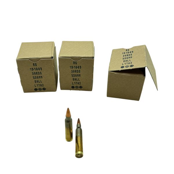 British Made 5.56mm, FMJ Ball Ammunition, 90 Rounds