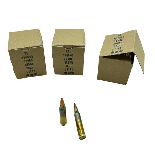 British Made 5.56mm, FMJ Ball Ammunition, 90 Rounds