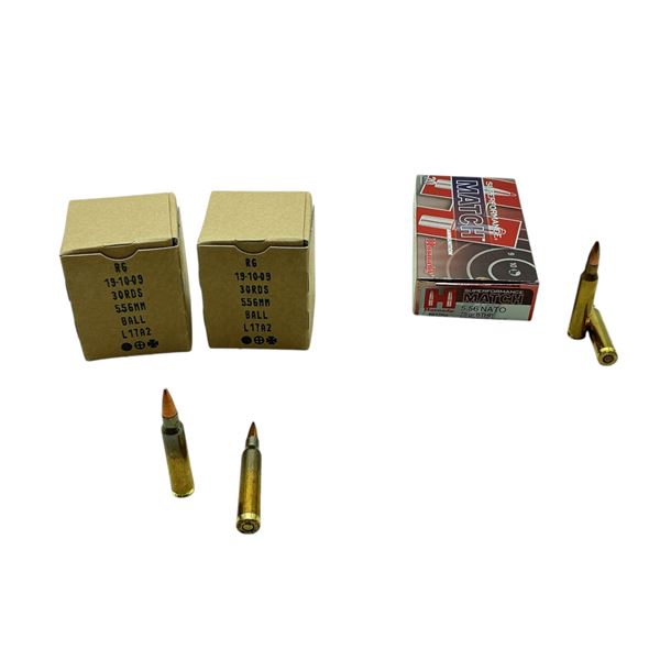 Assorted Hornady and British Made 5.56mm Ammunition, 70 Rounds