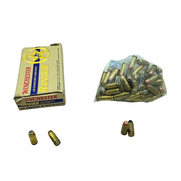 Assorted Winchester 40 S&W ammunition, 112 Rounds