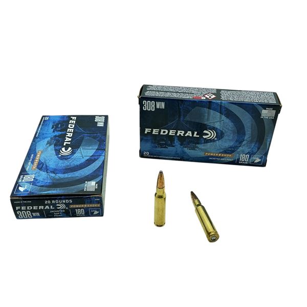 Federal Powershok 308 Win, 180 Grain JSP Ammunition, 40 Rounds