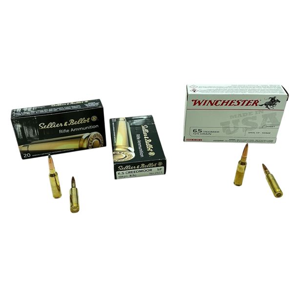 Assorted 6.5 Creedmoor Ammunition, 60 Rounds
