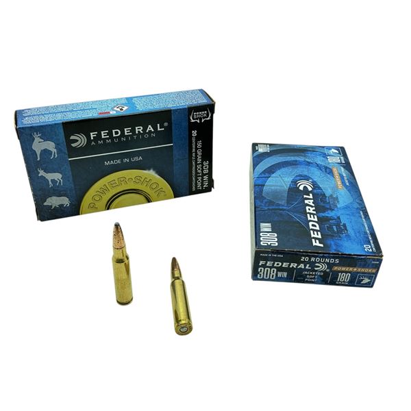 Assorted Federal Powershok 308 Win Ammunition, 40 Rounds
