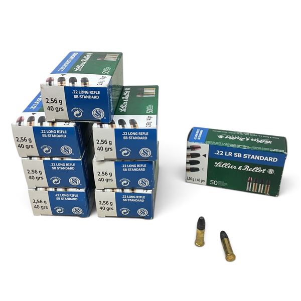 Sellier and Bellot 22LR 40 Grain SB Standard Ammunition, 400 Rounds