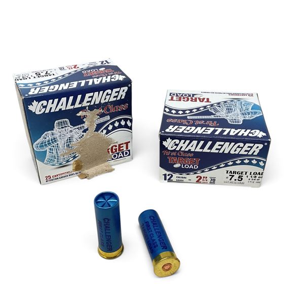 Challenger First Class Target Load, 12 Ga, 2-3/4", 1-1/8 Oz #7.5 Ammunition, 50 Rounds