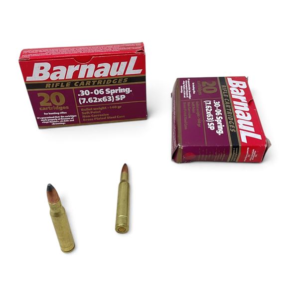 Barnaul 30-06 Spring, 140 Grain SP Ammunition, 40 Rounds