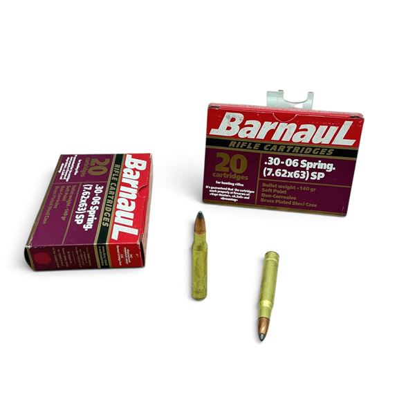 Barnaul 30-06 Spring 140 Grain SP Ammunition, 40 Rounds