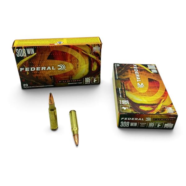 Federal Fusion 308 Win, 165 Grain BSP Ammunition, 40 Rounds