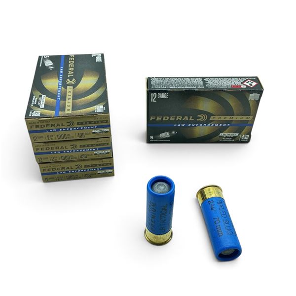 Federal Premium Law Enforcement 12 Ga, 2-3/4", Truball HP Rifled Slugs Ammunition, 20 Rounds