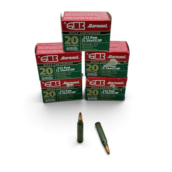 Assorted Barnaul 223 Rem Ammunition, Approximately 100 Rounds