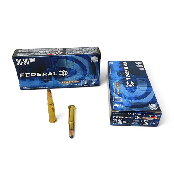 Federal Powershok 30-30 Win, 170 Grain JSP Ammunition, 40 Rounds