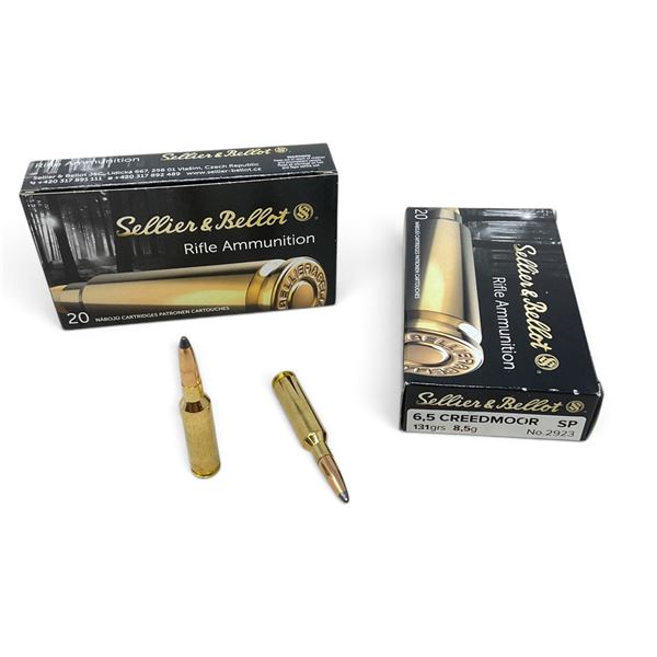 Sellier and Bellot 6.5 Creedmoor, 131 Grain SP Ammunition, 40 Rounds