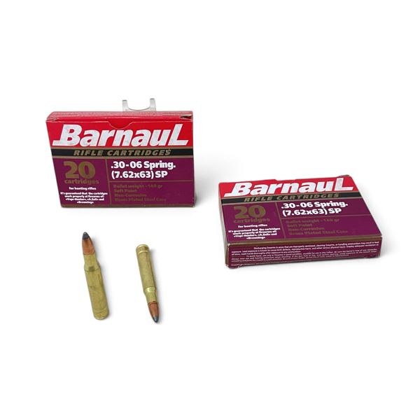 Barnaul 30-06 Spring, 140 Grain SP Ammunition, 40 Rounds