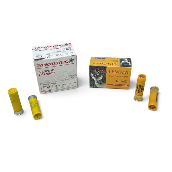 Assorted 20 Ga, 2-3/4", Ammunition, 35 Rounds