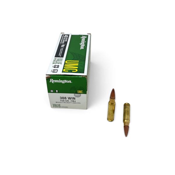 Remington UMC 308 Win 150 Grain Power-Point Ammunition, 30 Rounds