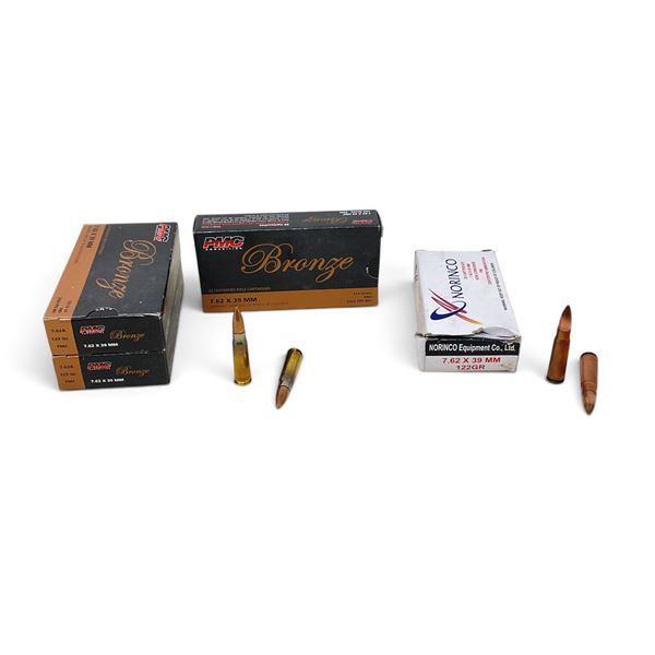 Assorted 7.62x39 Ammunition, 80 Rounds