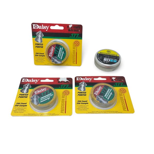Assorted .177 Cal (4.5mm) Pellets, 1250 Rounds