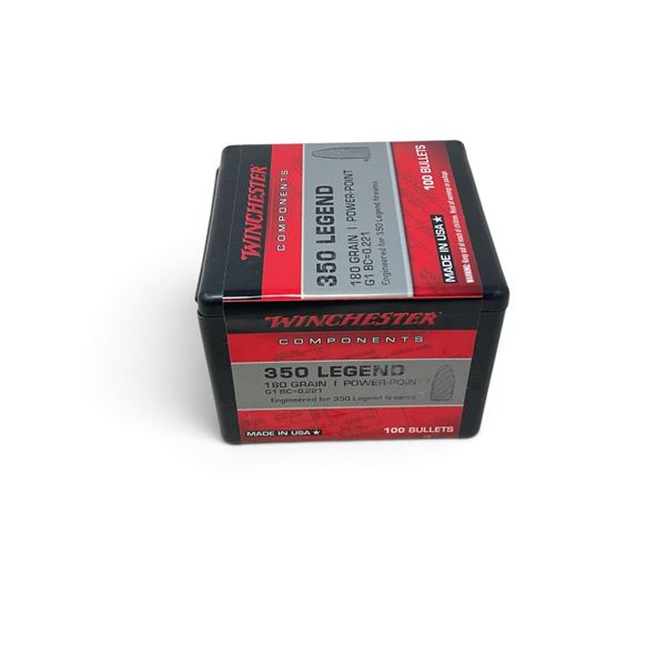Winchester 350 (.355") Legend 180 Grain Power-Point Projectiles, QTY 100