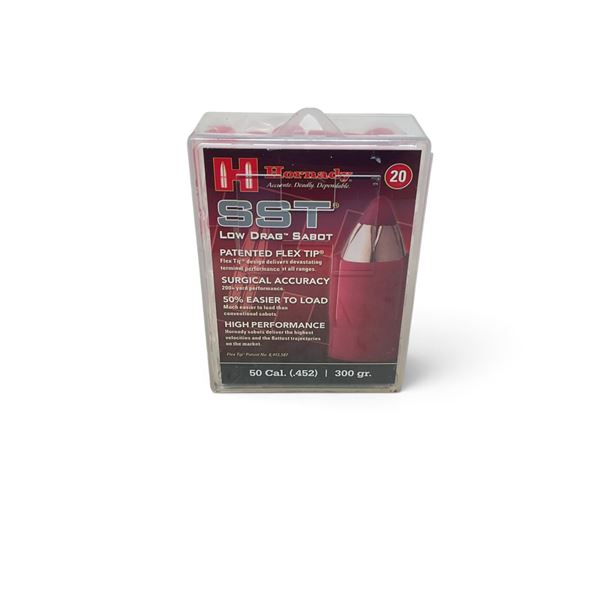 Hornady 50 Cal (.452") 300 Grain SST Projectiles, QTY 20