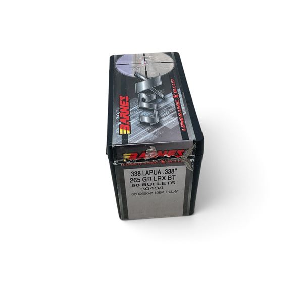 Barnes 338 (.338") 265 Grain LRX-BT Projectiles, Approximately 50