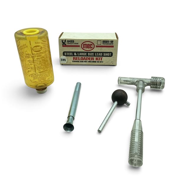 Mec Bottle for Steel Shotgun Shot in Kit, Bullet Puller, Handle